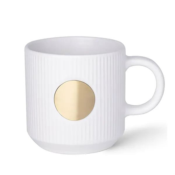 12 Oz. Vertical Stripe Ceramic Coffee Mug