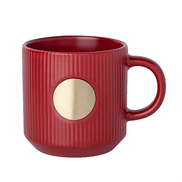 12 Oz. Vertical Stripe Ceramic Coffee Mug