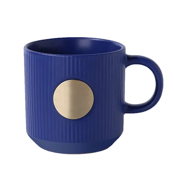 12 Oz. Vertical Stripe Ceramic Coffee Mug