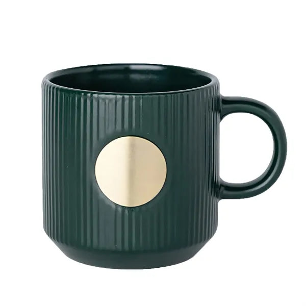 12 Oz. Vertical Stripe Ceramic Coffee Mug