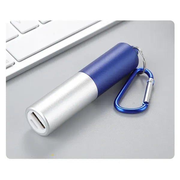 Compact Clip-On Aluminum Power Bank with Carabiner