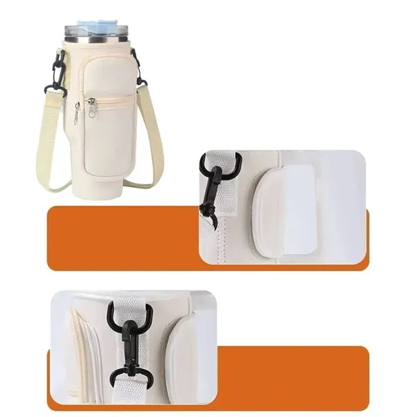 Insulated Tumbler Sleeve with Shoulder Strap