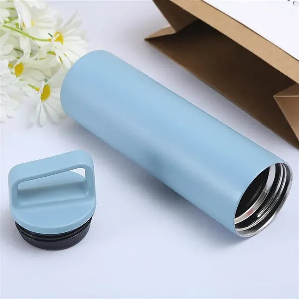 Wide Mouth 16oz Stainless Steel Insulated Flask Water Bottle
