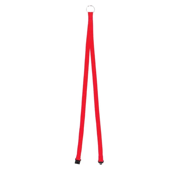 0.4" Silkscreen Polyester Lanyard w/ Breakaway & Split Ring