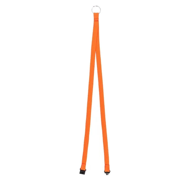 0.4" Silkscreen Polyester Lanyard w/ Breakaway & Split Ring