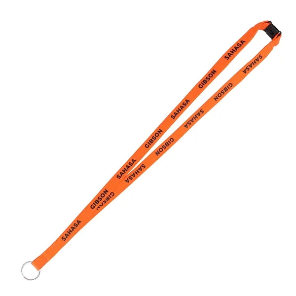 0.4" Silkscreen Polyester Lanyard w/ Breakaway & Split Ring