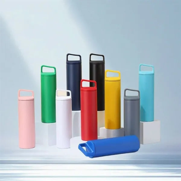 Wide Mouth 16oz Stainless Steel Insulated Flask Water Bottle