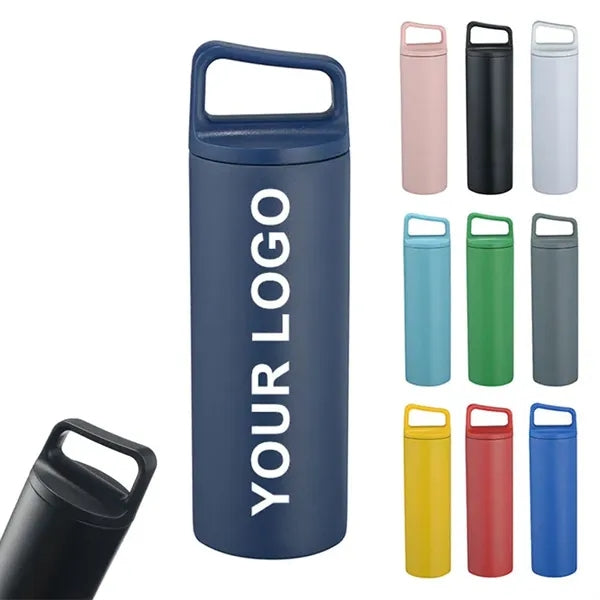 Wide Mouth 16oz Stainless Steel Insulated Flask Water Bottle