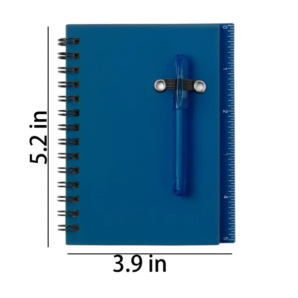 YO Coil Notebook With Pen, Ruler, Sticker