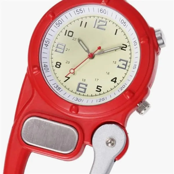 Carabiner Clip Watch with Integrated LED Light