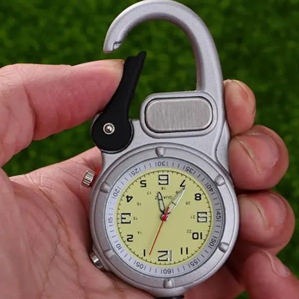 Carabiner Clip Watch with Integrated LED Light