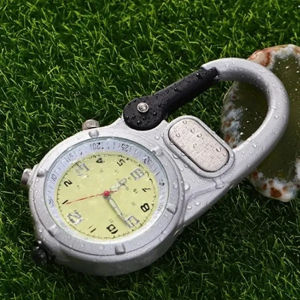 Carabiner Clip Watch with Integrated LED Light