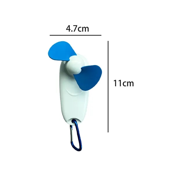 Compact Portable Fan with Carabiner Clip