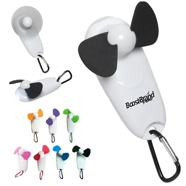 Compact Portable Fan with Carabiner Clip