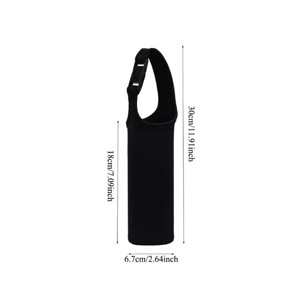 Insulated Water Bottle Carrier Sleeve with Shoulder Strap