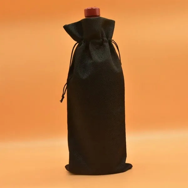 Burlap Wine Bottle Bag with Drawstring for Christmas Party