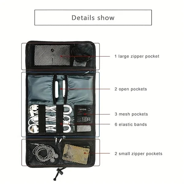 Roll Up Electronic Organizer Bag