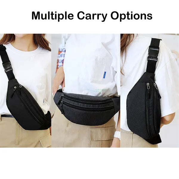 Unisex Waist Pack, 3 Pockets, Large Capacity, Affordable