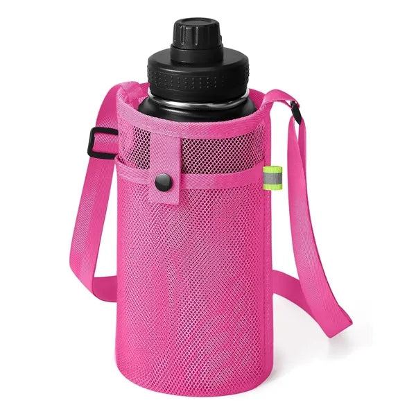 Mesh Water Bottle Holder With Strap