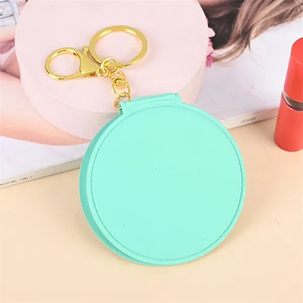 Folding Round Keychain Mirror Matte Dual Sided Free Shipping