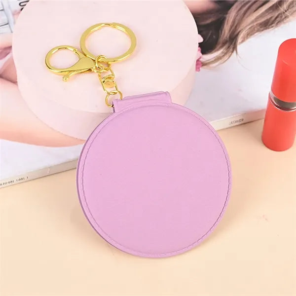 Folding Round Keychain Mirror Matte Dual Sided Free Shipping