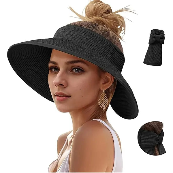 UV UPF Foldable Straw Beach Hat