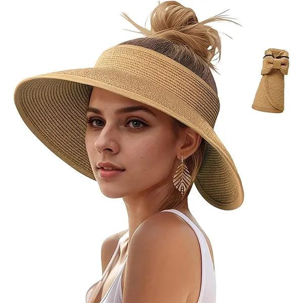 UV UPF Foldable Straw Beach Hat