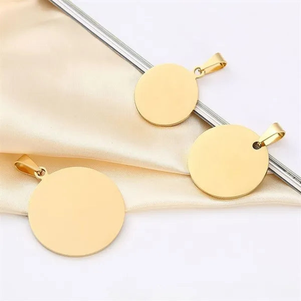 Stainless Steel Round Metal Tag Key Chains