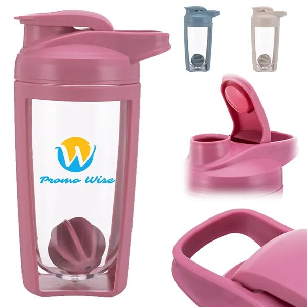 22-oz Heat-Resistant Protein Shaker Bottle with Mixing Ball