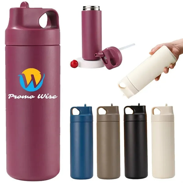 Double-Wall Stainless Steel Insulated Tumbler with Straw