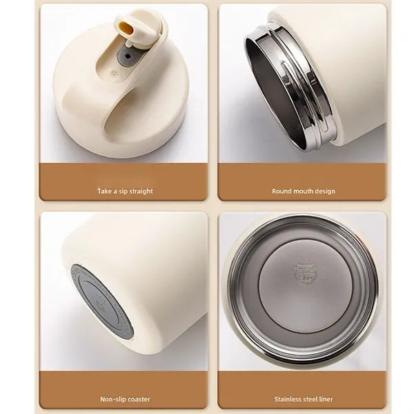 Double-Wall Stainless Steel Insulated Tumbler with Straw