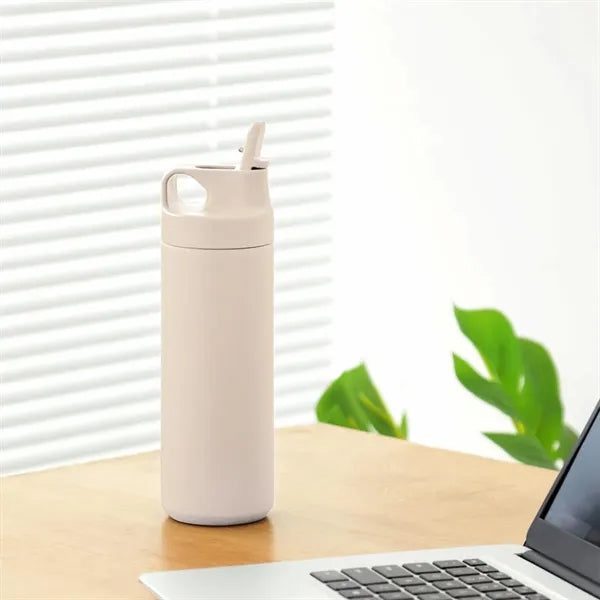 Double-Wall Stainless Steel Insulated Tumbler with Straw