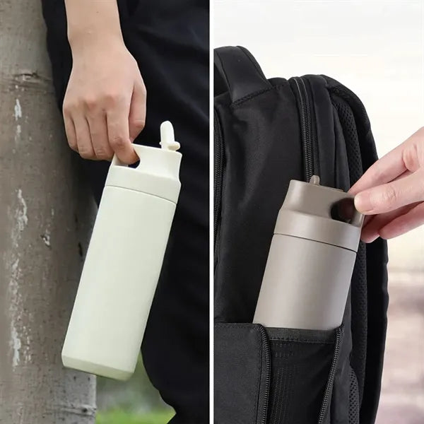 Double-Wall Stainless Steel Insulated Tumbler with Straw