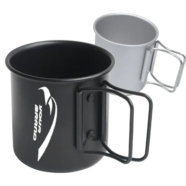 Portable Aluminum Alloy Outdoor Camping Cup Folding Handle