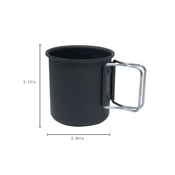 Portable Aluminum Alloy Outdoor Camping Cup Folding Handle