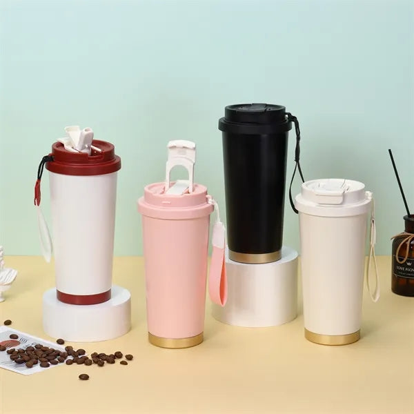 316 Stainless Steel Straw Dual-Drink Insulated Cup