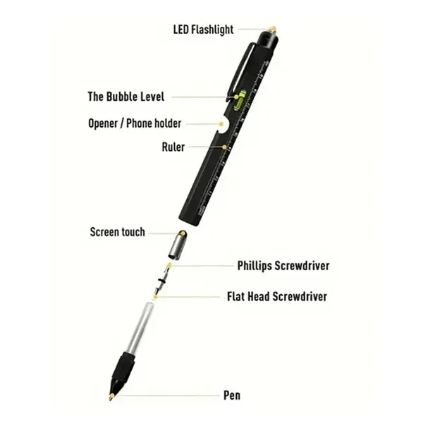 9 in 1 Screwdriver Tool Pen Mini Multifunction With Stylus