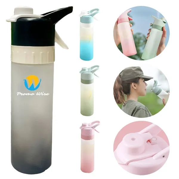 22-oz 2-in-1 Portable Sports Water Bottle with Mist Spray