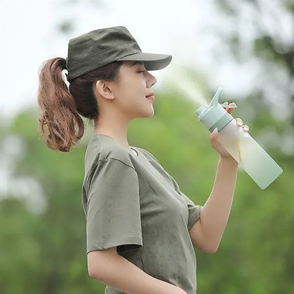 22-oz 2-in-1 Portable Sports Water Bottle with Mist Spray