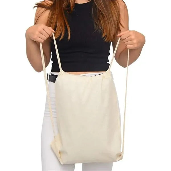 Cotton Canvas Drawstring Backpack Bags