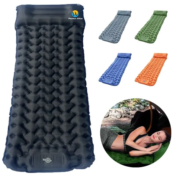 Fast Inflation Noiseless Waterproof Sleeping Mat with Pillow