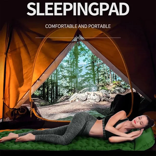 Fast Inflation Noiseless Waterproof Sleeping Mat with Pillow