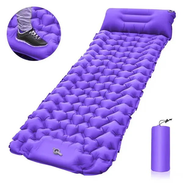 Fast Inflation Noiseless Waterproof Sleeping Mat with Pillow