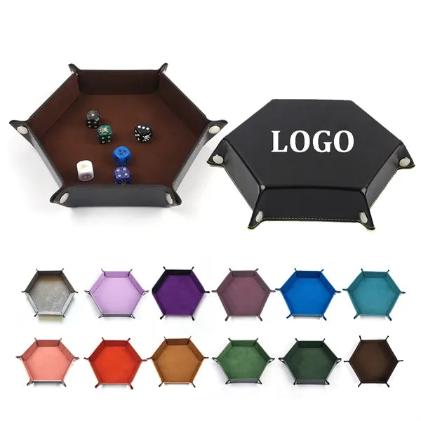 PU Foldable Hexagon Dice Tray