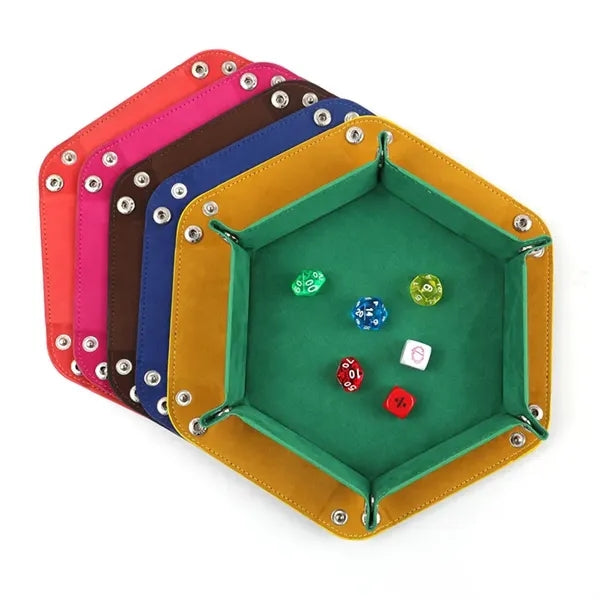PU Foldable Hexagon Dice Tray