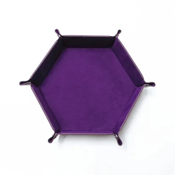 PU Foldable Hexagon Dice Tray