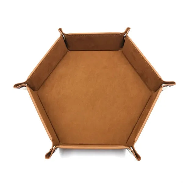 PU Foldable Hexagon Dice Tray