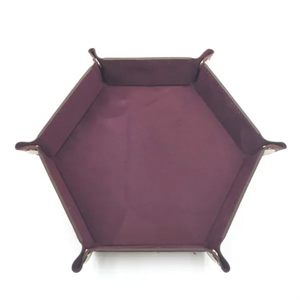 PU Foldable Hexagon Dice Tray