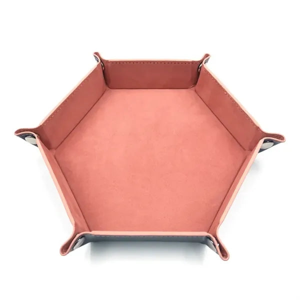 PU Foldable Hexagon Dice Tray