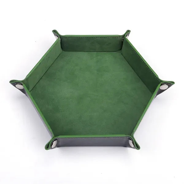 PU Foldable Hexagon Dice Tray